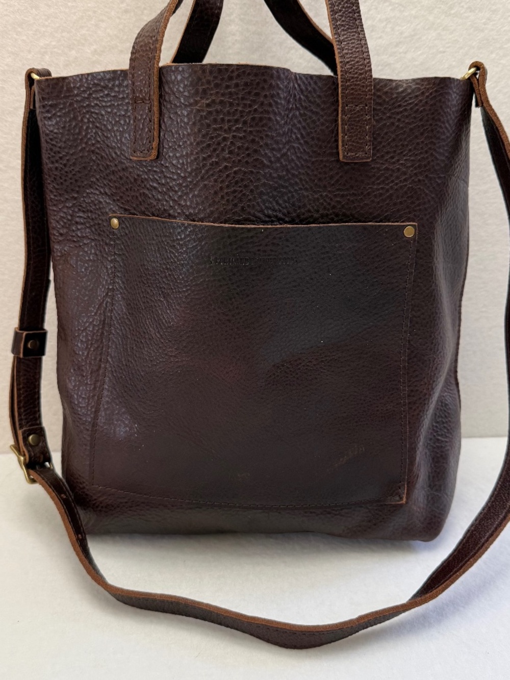 Portland Leather Goods PLG Full Size Crossbody FSCB Classic in Coldbrew EUC